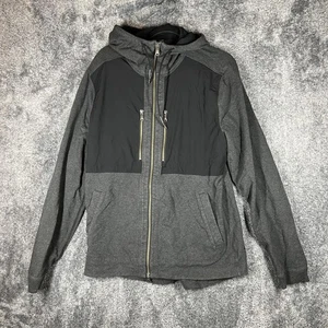 Lululemon Dispatch Hoodie Mens Large Gray Black Full Zip Hooded LM4191S Tech - Picture 1 of 9