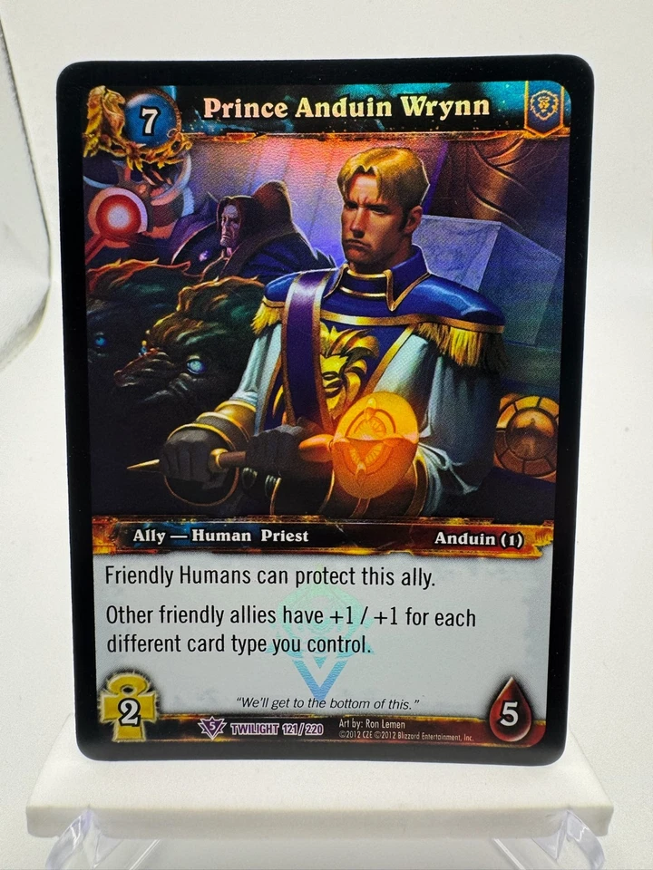 World of Warcraft TCG Foil Promo Twilight of the Dragons Prince Anduin Wrynn - Image 1 of 1