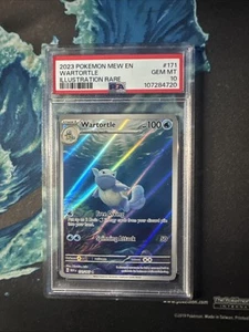 PSA 10 - GEM MINT Wartortle 151 English Full Art Rare Holo Pokemon Card 171/165 - Picture 1 of 2