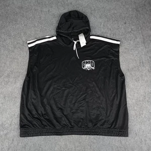 Ohio Bobcats Hoodie Mens 3XL Black Adidas Basketball Sleeveless Mesh Sweatshirt - Picture 1 of 13