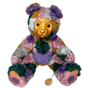 Robert Raikes Collectibles “Patches” Teddy Bear #45/500 Hand Carved Face 18” - Picture 1 of 6