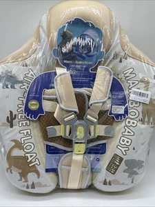 Mambobaby Float mit Baldachin nicht aufblasbar Brust Baby Pool Schwimmer beige Dinosaurier - Bild 1 von 8