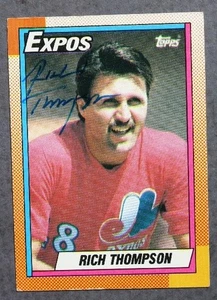 Montreal Expos star Rich Thompson signed autographed 1990 Topps baseball card - - Picture 1 of 1
