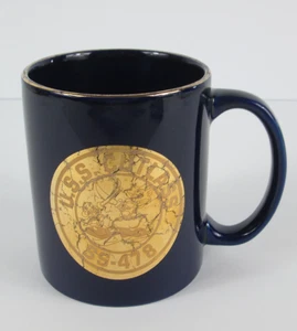 1996 Vintage U.S.S. Cutlass SS-478 Cup Mug Gold Trim Blue - Picture 1 of 7