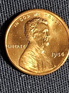 1984 Penny Errors No Mint Mark, Struck Off Center, Die Chips, 2.5g Nice Coin - Bild 1 von 11