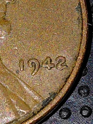 Centavo de trigo 1942 troquel error en "2" ver fotos Foto 1 de 3