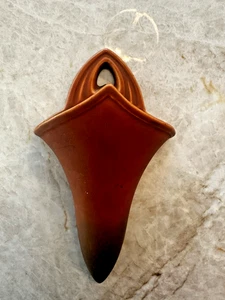 Roseville Rosecraft Burnt Orange 1920 Vintage Art Pottery Wall Pocket 1236-9 - Picture 1 of 12