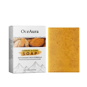 Turmeric Clove Essential Oil Soap Moisturizes Facial Body Cleansing Skin - Picture 1 of 6