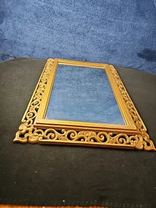 Vintage Syroco Gold Scroll Mirror Hollywood Regency Large Wall Mirror 25" X 17" - Picture 1 of 12