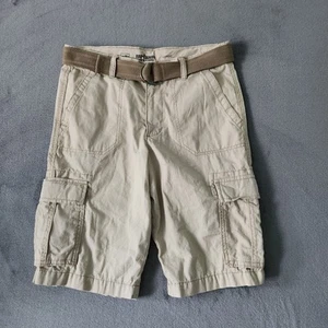 Urban Pipeline Boys Cargo Shorts Zip Button Khaki Size 18 Belt - Picture 1 of 9