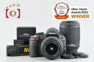 "Count 1,595" Nikon D3100 Black 14.2 MP Digital SLR Camera 18-55 55-200 Lenses - Picture 1 of 18