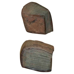 ORANELY SULPTED ANTIQUE LIBRARY BOOK CARVED FROM ROCK PART OF A LARGE SUITE - Picture 1 of 11