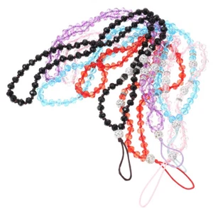 5 Pcs Handyriemen Telefon Lanyard Künstliches Kristall-Lanyard - Zdjęcie 1 z 12