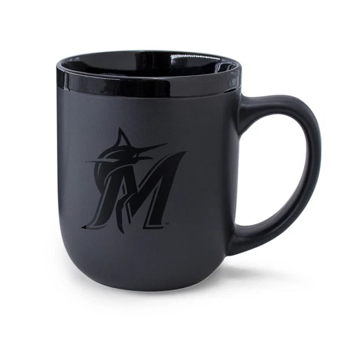 WinCraft Miami Marlins 17oz. Black Tonal Mug Cover