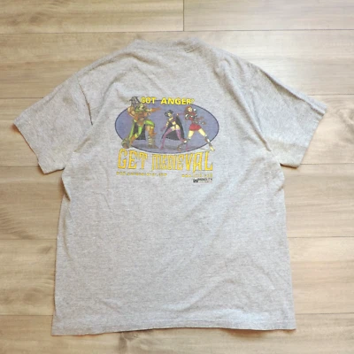 Camiseta promocional masculina vintage videogame PC anos 90 Get Medieval GG todo esporte cinza - Imagem 1 de 4