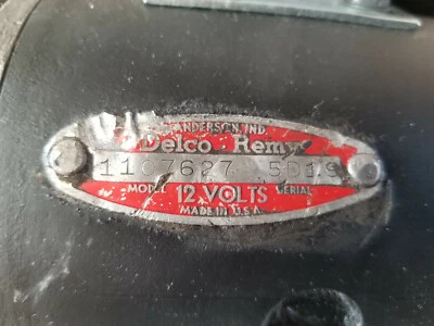 Camiones Chevy de arranque restaurados Delco Remy 1956 # 1107627 5D19 código con fecha Foto 1 de 4