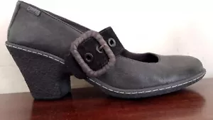 Camper Black Leather Wedge Mary Jane Court Shoes UK6 EU39 - Picture 1 of 10