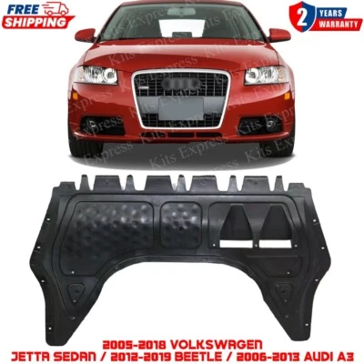 Engine Splash Shield For 2005-18 Volkswagen Jetta / 12-19 Beetle / 06-13 Audi A3 Foto 1 de 4