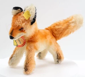 Steiff Xorry Complete with Tags Red Fox Excellent 7"x6" Vintage No. 1318 Mohair - Picture 1 of 9