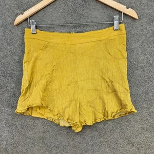 Bec & Bridge Shorts Womens 10 Yellow Murky Cotton Silk Lined Zip 24929 - Picture 1 of 10