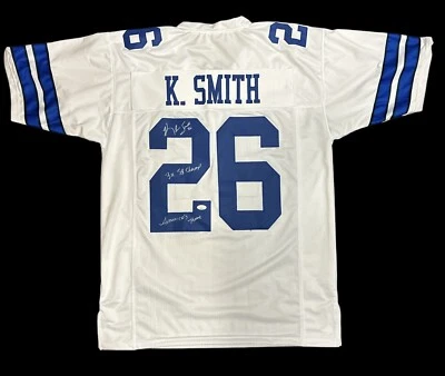 KEVIN SMITH SIGNED PRO STYLE CUSTOM DALLAS COWBOYS JERSEY W/JSA — 第 1/4 张图片