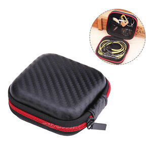 Storage Bag Carrying Hard Hold Case For Earphone Headphone Earbuds SD Card Black