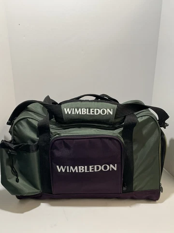 Vintage Wimbledon Purple Aqua Green Tennis Duffle Bag 18x11 Travel Bag Cover