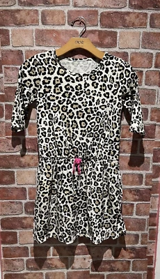 Vestido Faded Glory Niños/Niñas 10-12 Estampado Animal Guepardo Manga 3/4 Cintura Elástica Foto 1 de 4