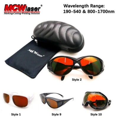MCWlaser Laser Safety Goggles  190-540 & 800-1700nm OD5+ CE Eye Protection EP-1 - Image 1 of 4