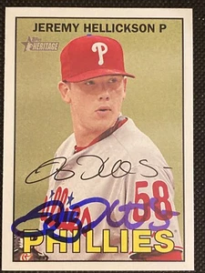 Jeremy Hellickson Phillies 2016 Signed Auto Autographed Topps Heritage Card #4 - Picture 1 of 5