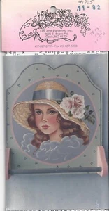 Brown Hair Girl with Roses decorative painting packet by DeLane Lange - Picture 1 of 1