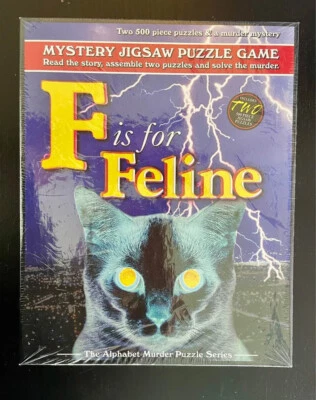 F is for Feline - Juegos de rompecabezas misteriosos - Dos rompecabezas de 500 piezas Foto 1 de 4