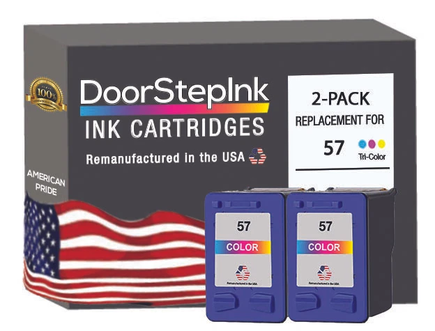 DoorStepInk Compatible Ink Cartridges for HP 57 Color 2 PK-USA - Image 1 of 4