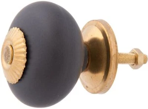 Clayre & Eef 63809 Türknopf Ø 4 cm Grau Keramik Rund - Bild 1 von 1