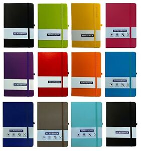 Lined Notebook  A6 / A5 / A4 Hardback Ruled Notepad Notes Journal Premium Book