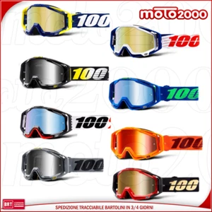 MASCHERINA OCCHIALI 100% RACECRAFT OFF ROAD MOTO CROSS ENDURO NERA ROSSA ADULTI - Imagen 1 de 9