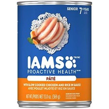 iams proactive health adult with lamb & rice pate canned dog food