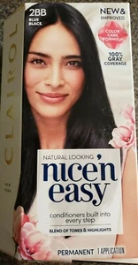 Clairol Natural Looking Nice 'n Easy Permanent Hair Color 2BB Blue Black - Picture 1 of 5