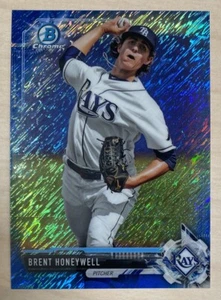 BRENT HONEYWELL 2017 Bowman Chrome Prospects BLUE SHIMMER REFRACTORS #BCP84 - Picture 1 of 2