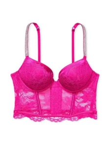 A5 New VICTORIA’S SECRET Miraculous Plunge Bombshell Push Up Corset 32D - Picture 1 of 5