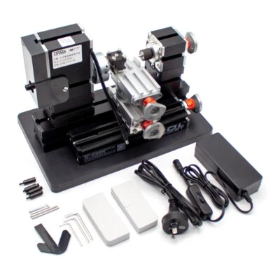 Mini Wood Metal Rotating Lathe Motor Larger Processing Radius DIY Tools 12000rpm - Image 1 of 4