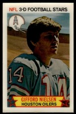 1980 STOP-N-GO 3D CARD GIFFORD NIELSEN 2 HOUSTON OILERS #17