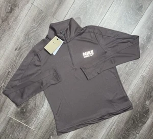 Nike Drifit Pacer Damenoberteil eisengrau braun halber Reißverschluss neu mit Etikett Small 1/2 S Laufen - Bild 1 von 4