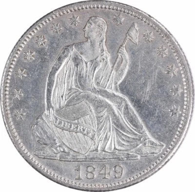 1849-O Liberty Seated Silver Half Dollar AU Slider Uncertified #315 - Image 1 of 2