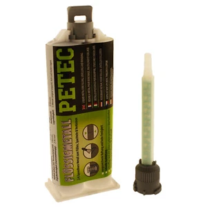 PETEC FLÜSSIGMETALL 50ML 97355 Epoxidharz-Metall für Eisen Stahl Guss motocaa - Picture 1 of 2