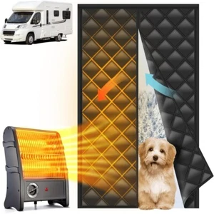 RV Thermal Door Curtain Magnetic Thermal Insulated Curtain For Inside Camper - Picture 1 of 11