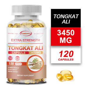 Tongkat 3450mg - Tribulus, racine de Maca, Ginseng, Saw Palmetto - Energie & Endurance
