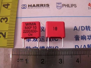 Condensador 50x MKP1J012202C00KSSD WIMA 2200pF 2.2nF 630V 10% PCM7.5 MKP10  - Imagen 1 de 3