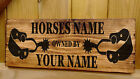 Custom Horse Stable Door Sign - Name Plaque With Western Cowboy Ranch Theme Lg