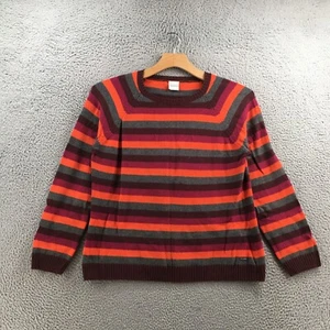 Columbia Retro Striped Crewneck Sweater Women XL Multicolor Long Sleeve Pullover - Picture 1 of 11